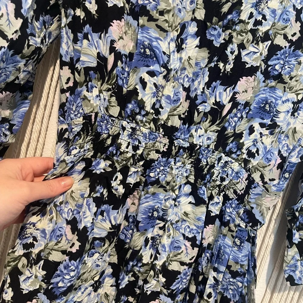 Vintage 40’s Karin Stevens Floral Button-Up Pencil Dress Old Hollywood Sz 14 (L)